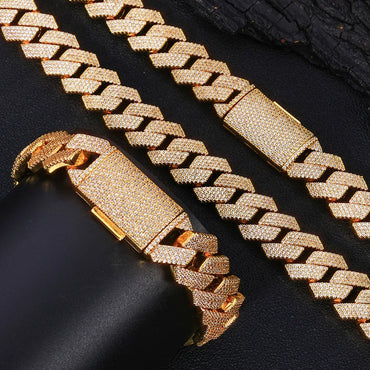 Rapper 15mm S925 Silver CZ Cuban Link Bracelet – Iced Out Chain, Custom Luxury Men’s Jewelry | Caratix Jewelry - CaratixJewelry