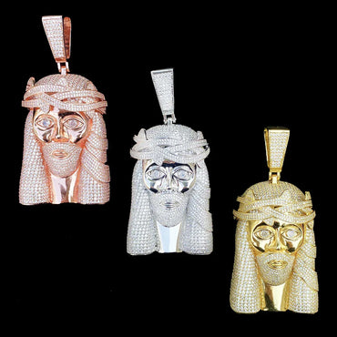 Iced Out "Street Sage" Old Man Pendant | Men's Micro Pave CZ "Godfather" Necklace - CaratixJewelry