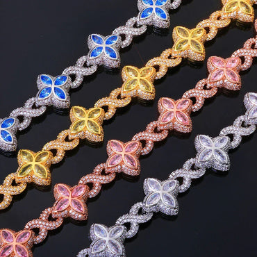 Zircon Infinity Cuban Chain Necklace for Men Choker Style | Caratix Jewelry - CaratixJewelry