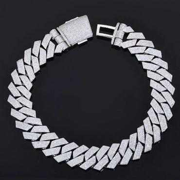 36mm Iced Out Cut Cuban Chain Zircon - CaratixJewelry