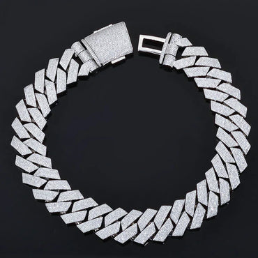 36mm Iced Out Cut Cuban Chain Zircon - CaratixJewelry