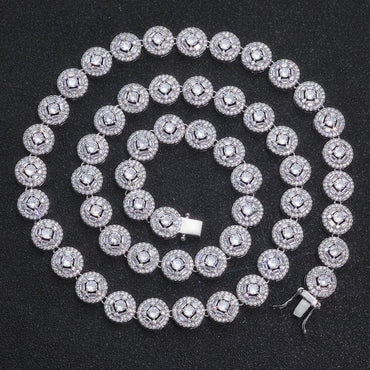 Custom Round Baguette Cluster Chain | Cuban Link & Gold Chain Alternative | Caratix - CaratixJewelry