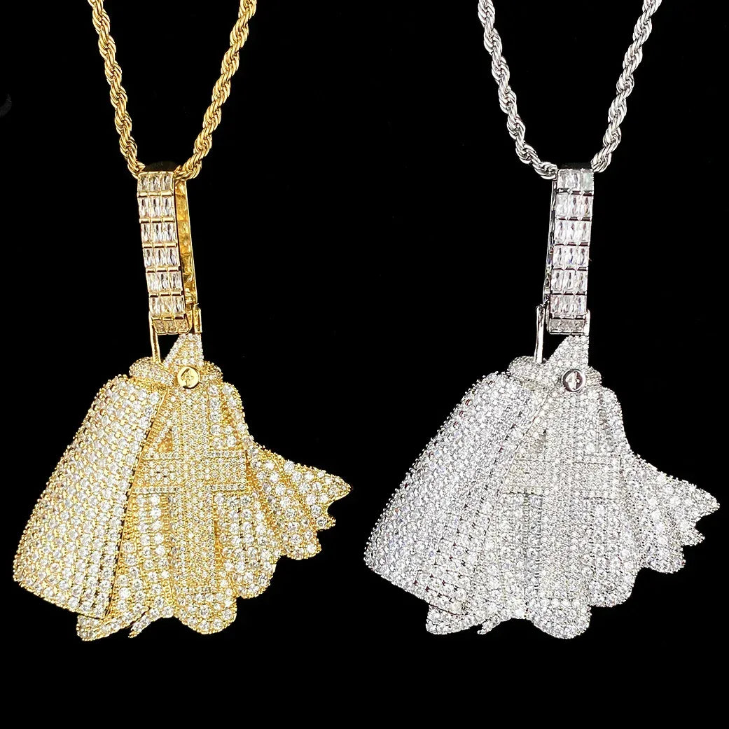 New Drop: Iced Out "Cape Cross" Pendant | Unisex Real Copper CZ Heroic Guardian Necklace - CaratixJewelry