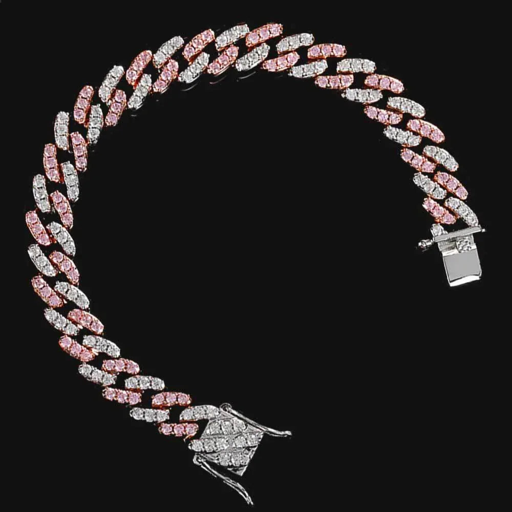 9mm Single Row Cuban Link Zircon Hip Hop Bracelet | Caratix Jewelry - CaratixJewelry