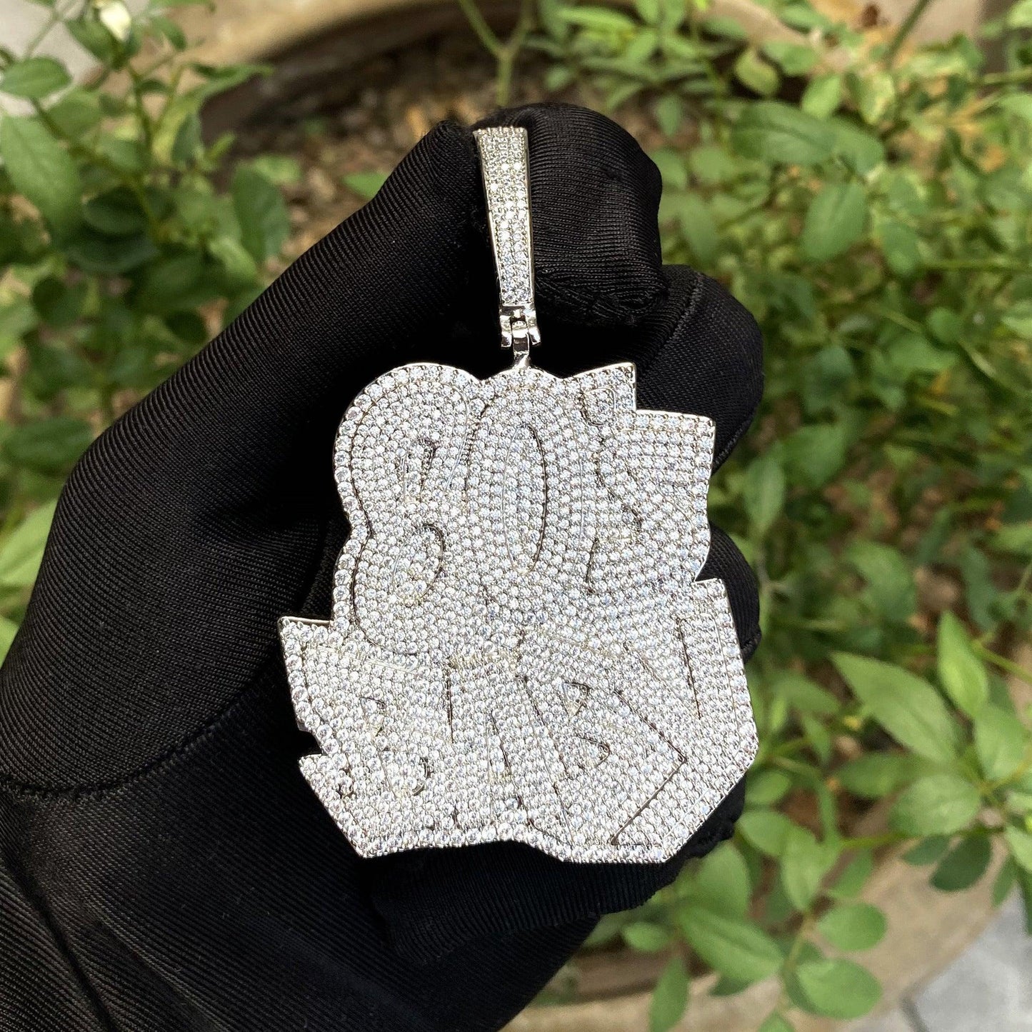 Iced Out "80S" Retro Pendant | Men's Real Copper CZ Necklace - CaratixJewelry