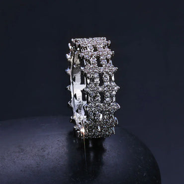 8mm Iced Out Micro Pave Ring Zircon Bling Jewelry for Men | Caratix Jewelry - CaratixJewelry