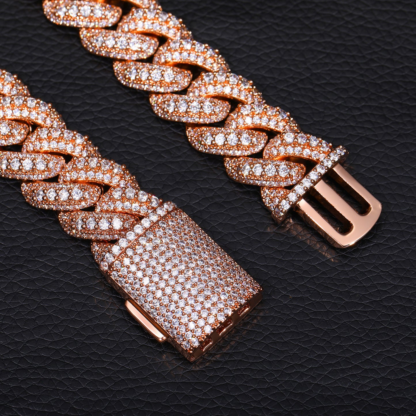 15mm-18mm Bubble Cuban Link Chain Iced Out | Caratix