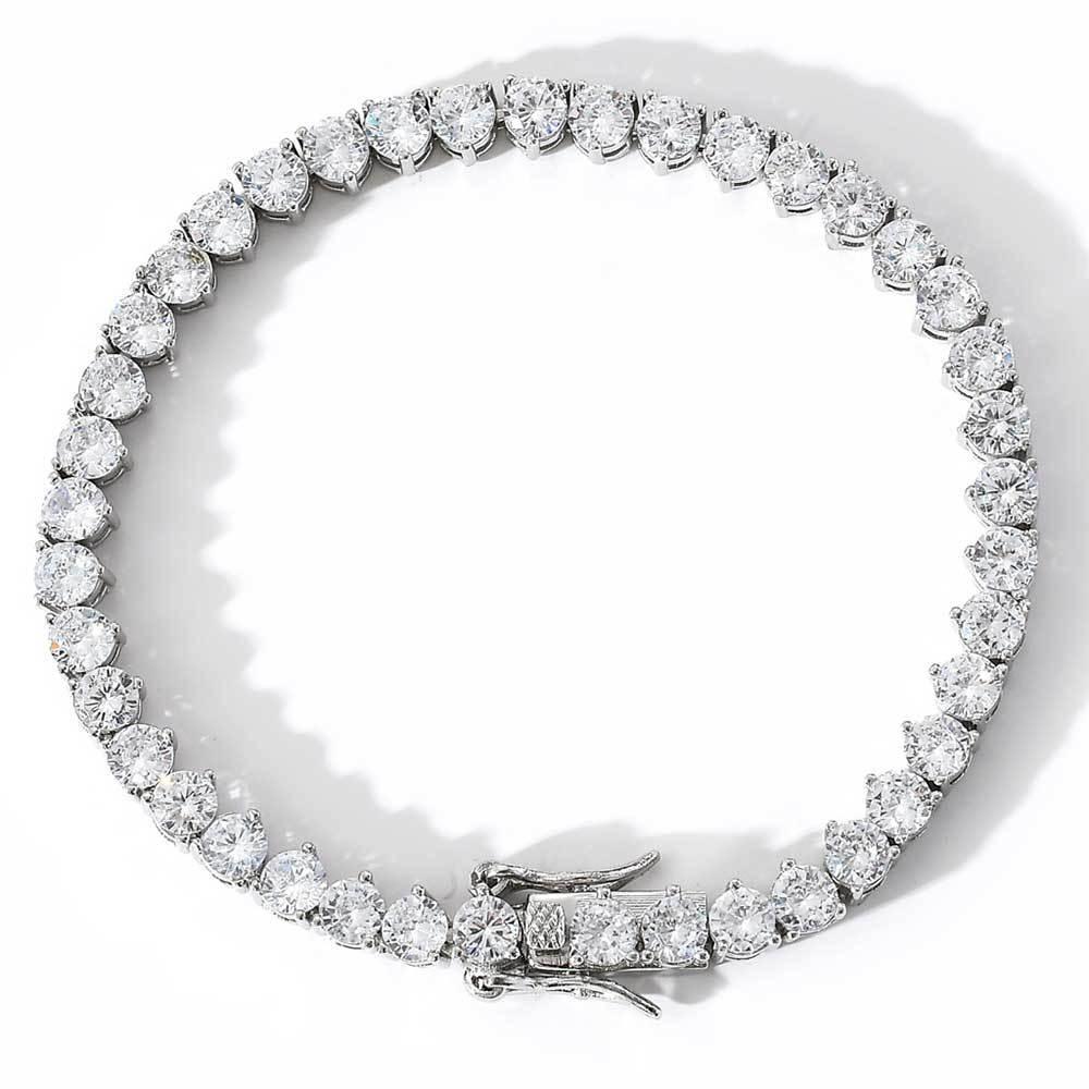 4mm Tennis Chain Bracelet with Prong-Set Zircon for Men & Women | Caratix Jewelry - CaratixJewelry