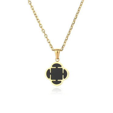 Women's Stainless Steel Clover Pendant Necklace | High-End Titanium Steel Jewelry | Light Luxury Hip Hop Jewelry | Caratix - CaratixJewelry