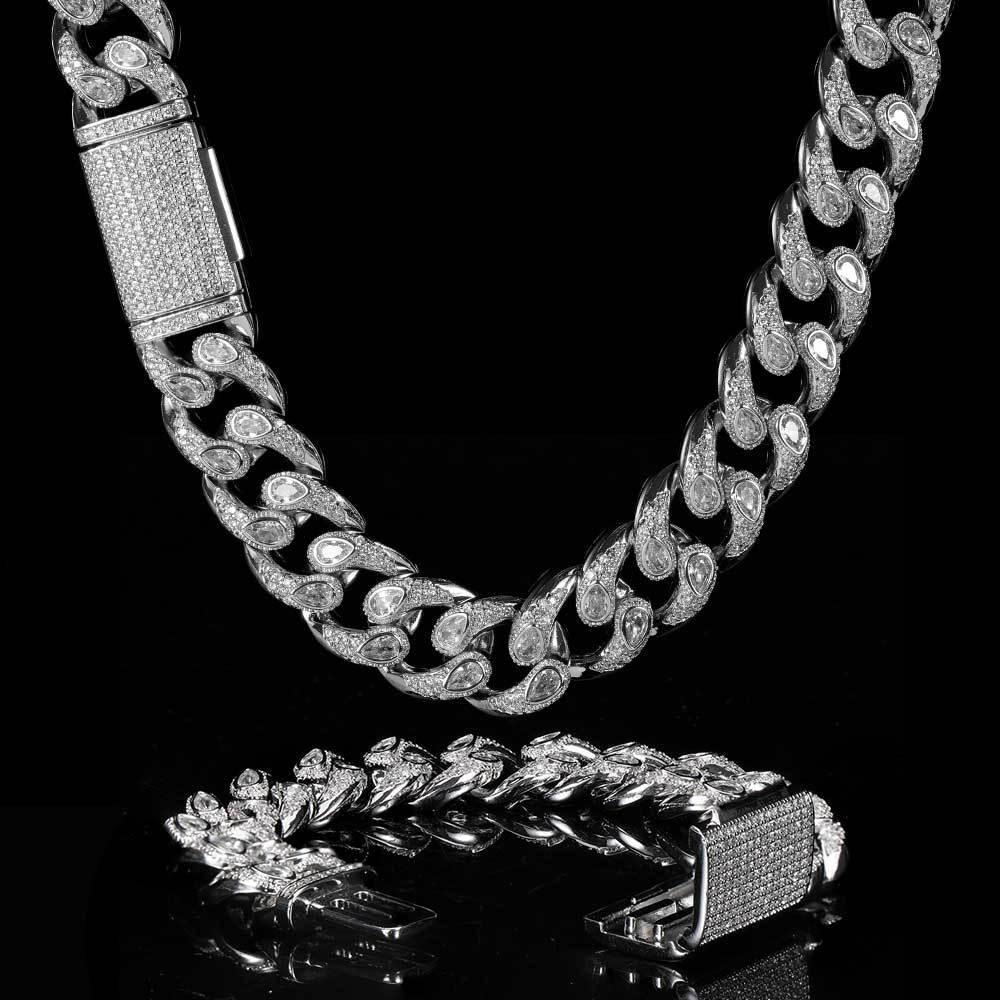 Eye Pendant Necklace Micro Pave Zircon Hip Hop Jewelry - CaratixJewelry