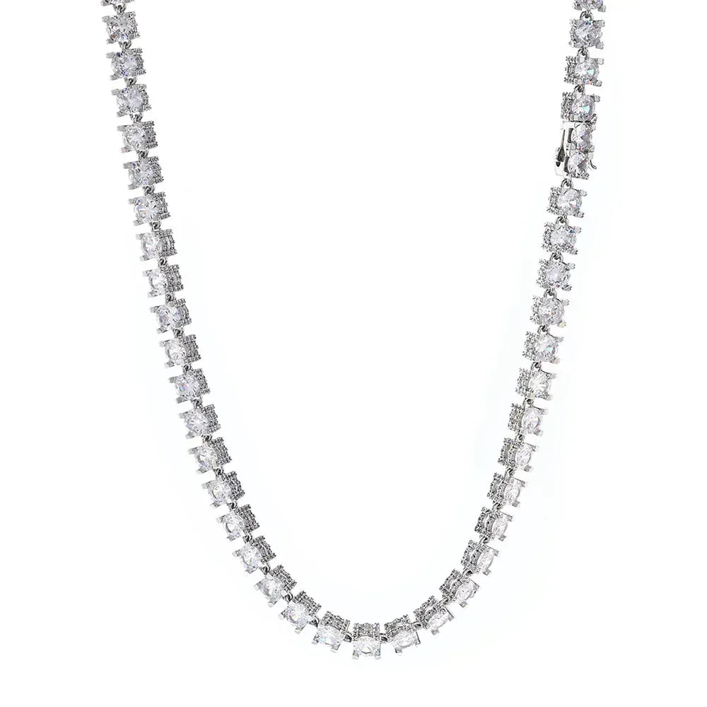 Custom 6mm Tennis Necklace Zircon Hip Hop Jewelry for Men | Caratix Jewelry - CaratixJewelry