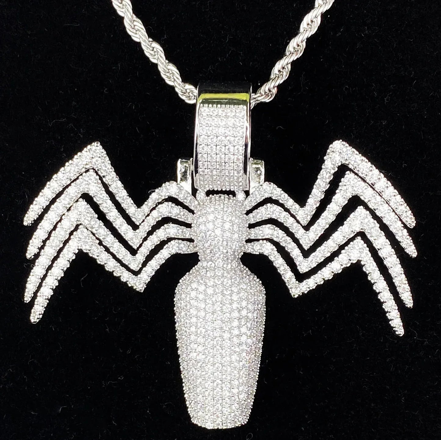 Men's Real Copper CZ Necklace | Luxury 3D Arachnid Jewelry - CaratixJewelry