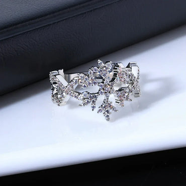 Iced Out Mesh Snowflake Zircon Hip Hop Jewelry Ring for Men | Caratix Jewelry - CaratixJewelry