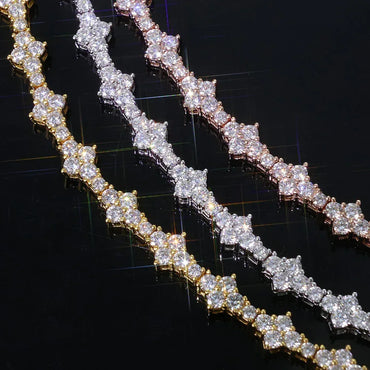 6.5mm Airplane Motif Zircon Tennis Chain Necklace Hip Hop Jewelry for Men | Caratix Jewelry - CaratixJewelry