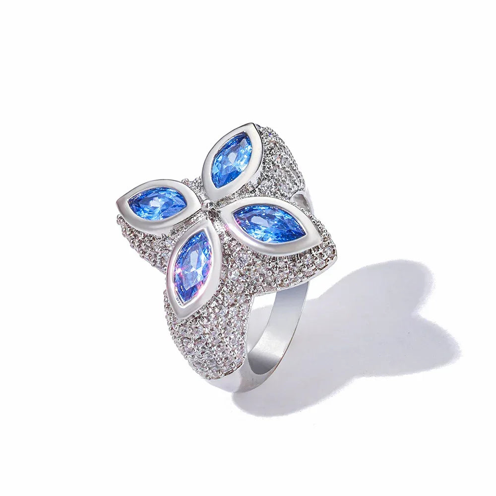 Custom Full-Iced Tide Ring | Trendy Hip Hop Bling Jewelry for Men | Caratix - CaratixJewelry