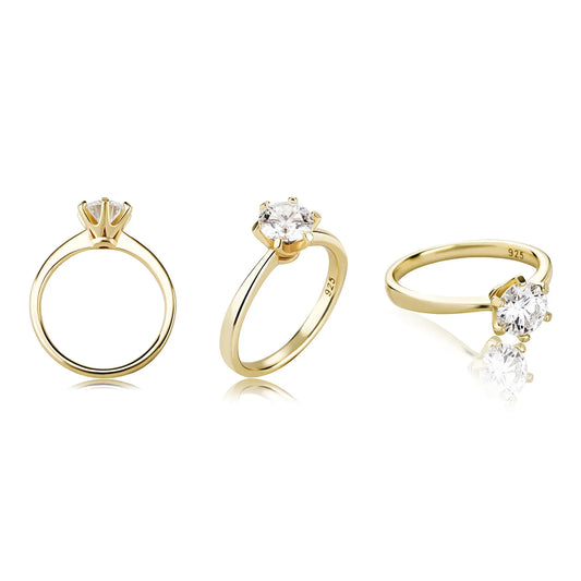 D Color VVS1 Moissanite Ring | S925 Silver Platinum Plated | Caratix