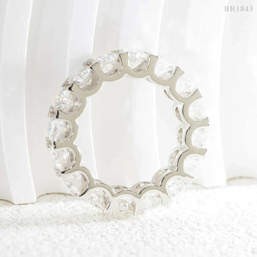 5mm Moissanite Band Ring | S925 Silver Unisex Iced Out Hip Hop Fashion Jewelry - CaratixJewelry