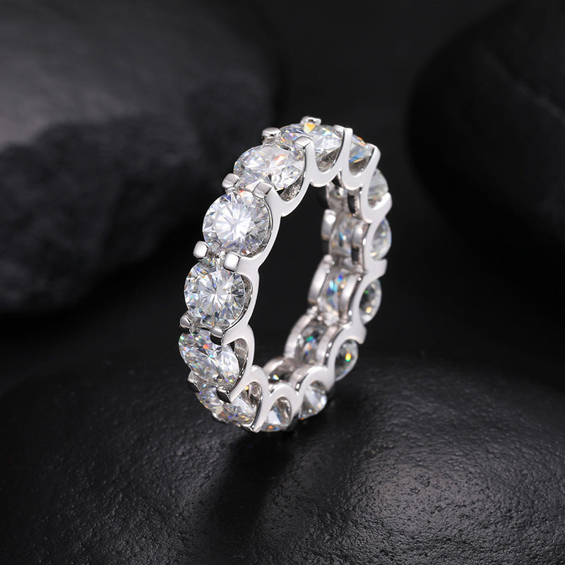 Oval Moissanite Ring S925 Silver Iced Out Hip Hop | Caratix