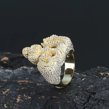Fire Symbol Zircon Ring for Men | Trendy Hip Hop Jewelry | High-End Fashion Accessories | Caratix Jewelry - CaratixJewelry