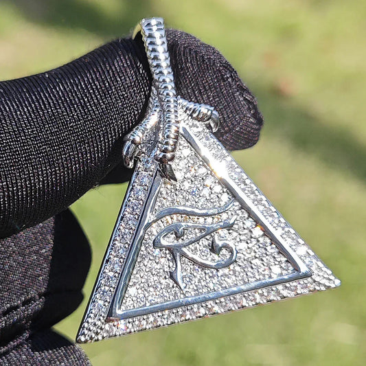 Iced Out Symbol Pendant | CZ Hip Hop Bling Unisex Streetwear Jewelry - CaratixJewelry