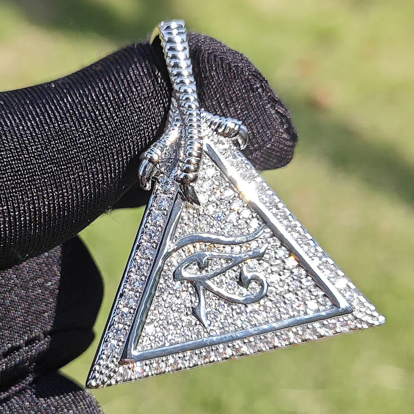 Iced Out Symbol Pendant | CZ Hip Hop Bling Unisex Streetwear Jewelry - CaratixJewelry