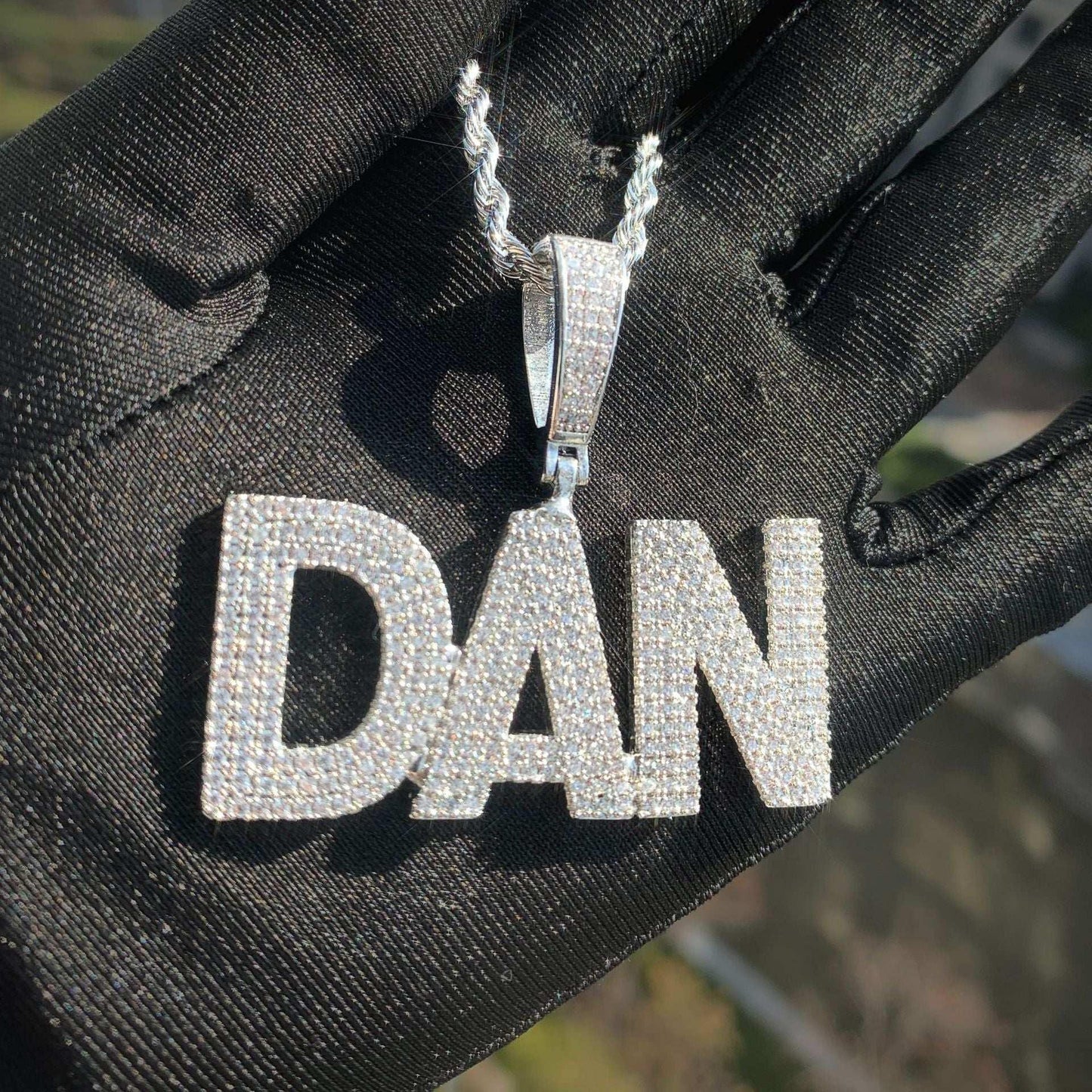 Iced Out Letter Pendant Necklace | DIY CZ Custom Initial Hip Hop Jewelry for Men & Women - CaratixJewelry