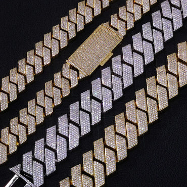 Rapper Iced Out Chain Four Row Cuban Zircon - CaratixJewelry
