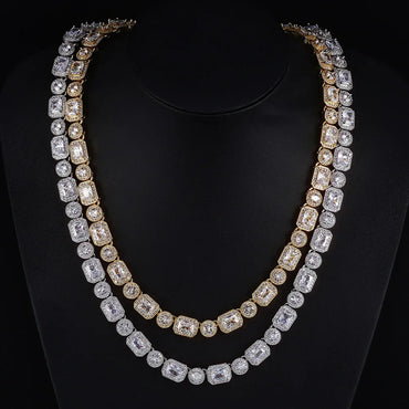 10mm Iced Out Square Chain Zircon Necklace for Men | Caratix Jewelry - CaratixJewelry