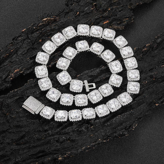 Iced Out Square Chain Zircon Hip Hop Necklace Unisex | Caratix Jewelry - CaratixJewelry