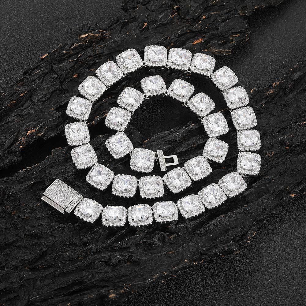 Iced Out Square Chain Zircon Hip Hop Necklace Unisex | Caratix Jewelry - CaratixJewelry