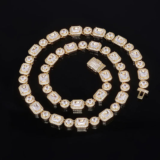 10mm Iced Out Square Chain Zircon Necklace for Men | Caratix Jewelry - CaratixJewelry