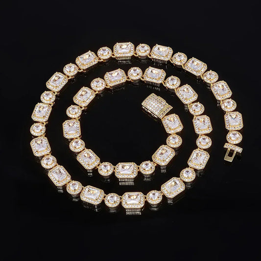 10mm Iced Out Square Chain Zircon Necklace for Men | Caratix Jewelry - CaratixJewelry