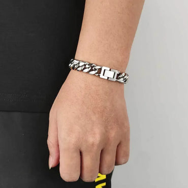 Miami Cuban Link Titanium Steel Bracelet for Men | Caratix Jewelry - CaratixJewelry