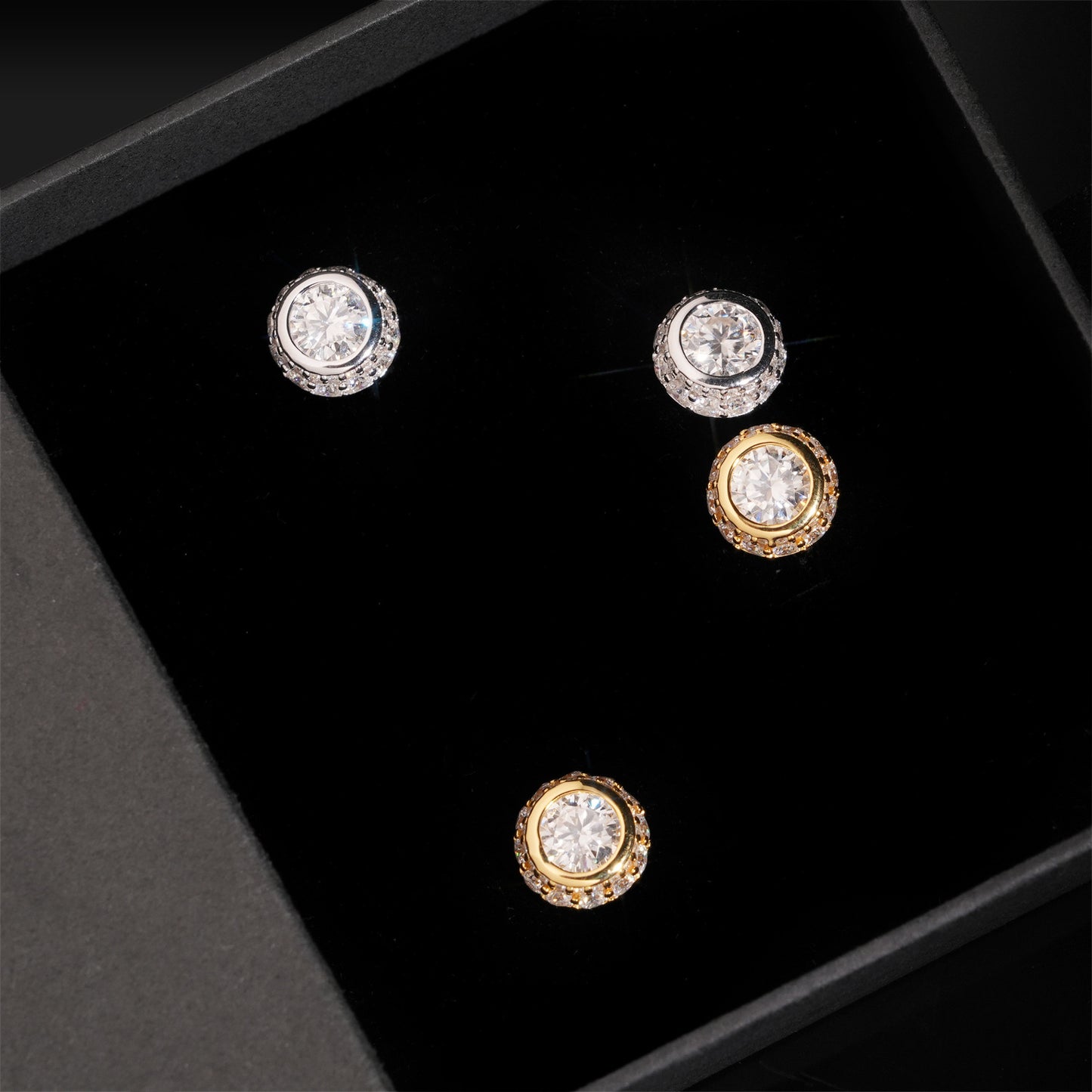 Premium 1ct 6.5mm Moissanite Stud Earrings S925 Silver | D VVS1 Solitaire | Caratix