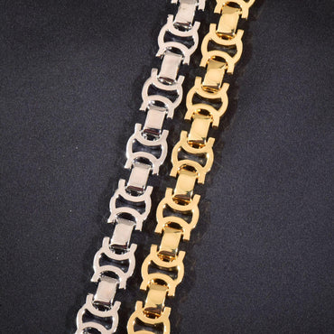 13mm Iced Out Double C Cuban Chain Necklace - CaratixJewelry