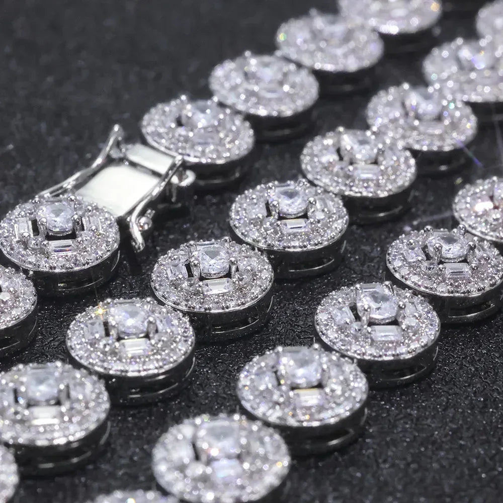 Custom Round Baguette Cluster Chain | Cuban Link & Gold Chain Alternative | Caratix - CaratixJewelry