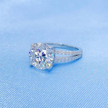 2026 Spring New S925 Silver 3ct Moissanite Ring | 3 Carat D Color VVS1 Solitaire | Caratix
