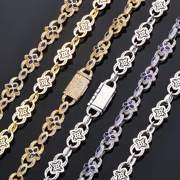 Custom Iced-Out Evil Eye & Infinity 8 Necklace | Colorful Zircon Iced Out Jewelry | Caratix - CaratixJewelry