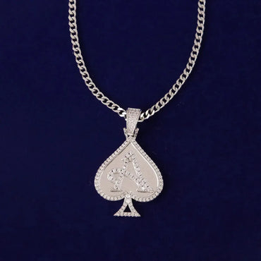 Men's Poker Necklace | Premium Copper CZ Casino Jewelry Caratix - CaratixJewelry