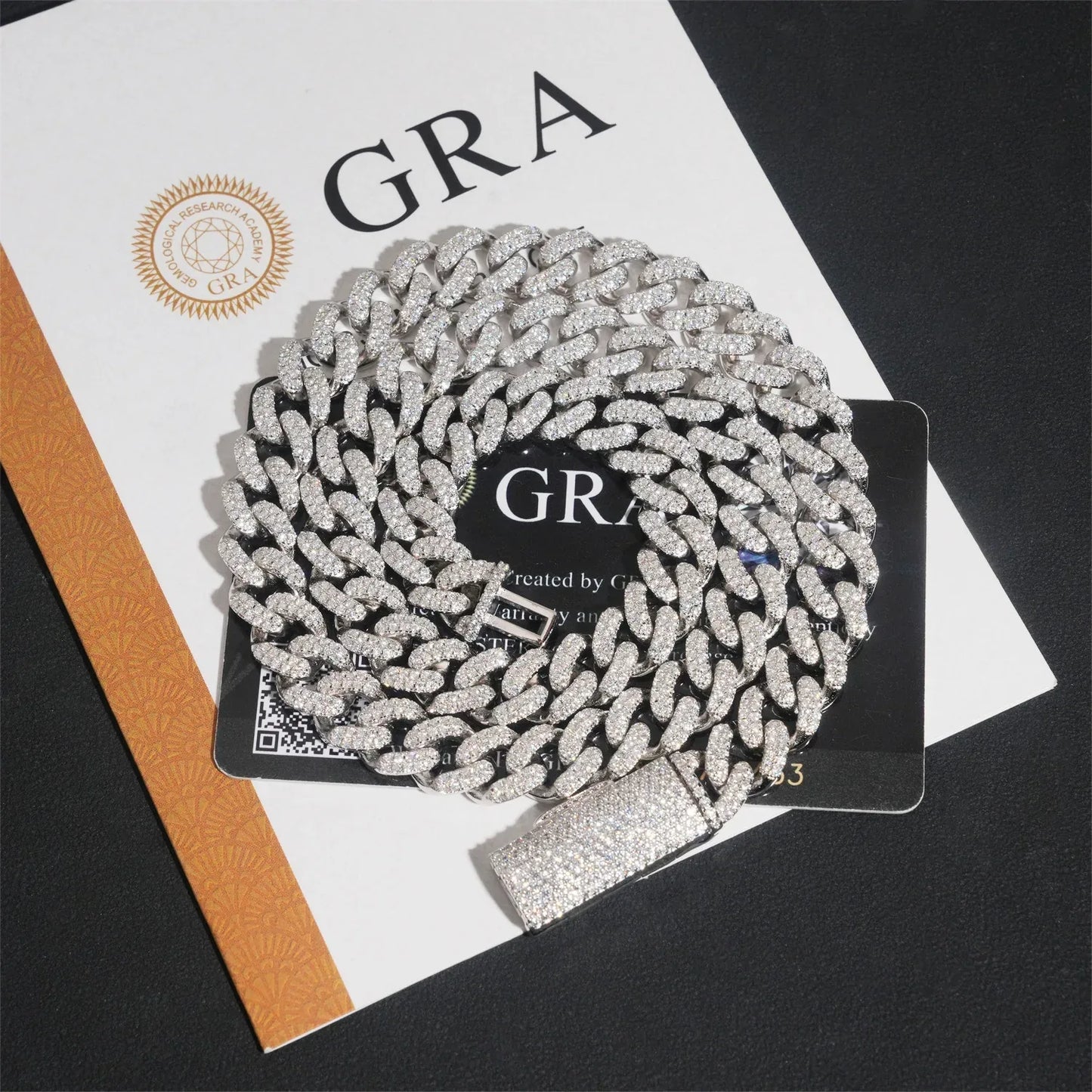 10mm Crescent Moissanite Cuban Link Chain – 925 Sterling Silver Iced-Out Hip Hop Men’s Streetwear Necklace - CaratixJewelry