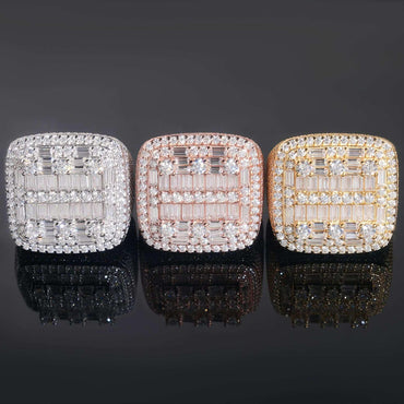 D-Color VVS Moissanite Half-Eternity Ring | S925 Silver Unisex Fashion Jewelry - CaratixJewelry