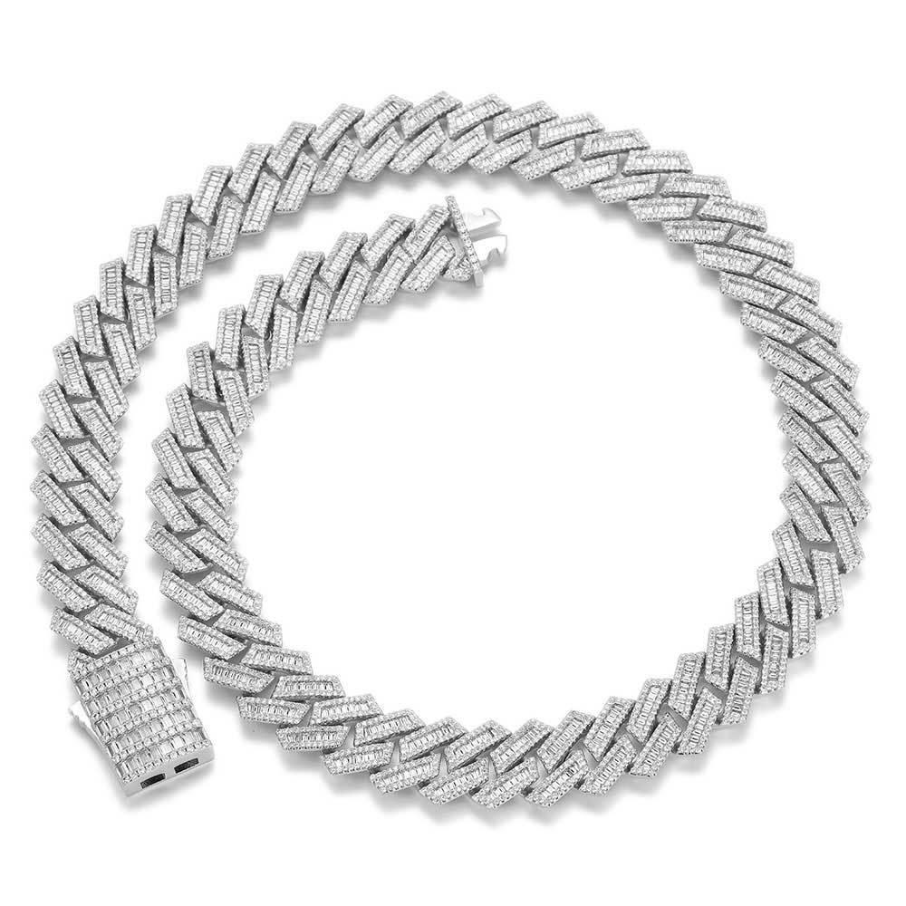 18mm -Shape Cuban Zircon Hip Hop Bling Necklace - CaratixJewelry