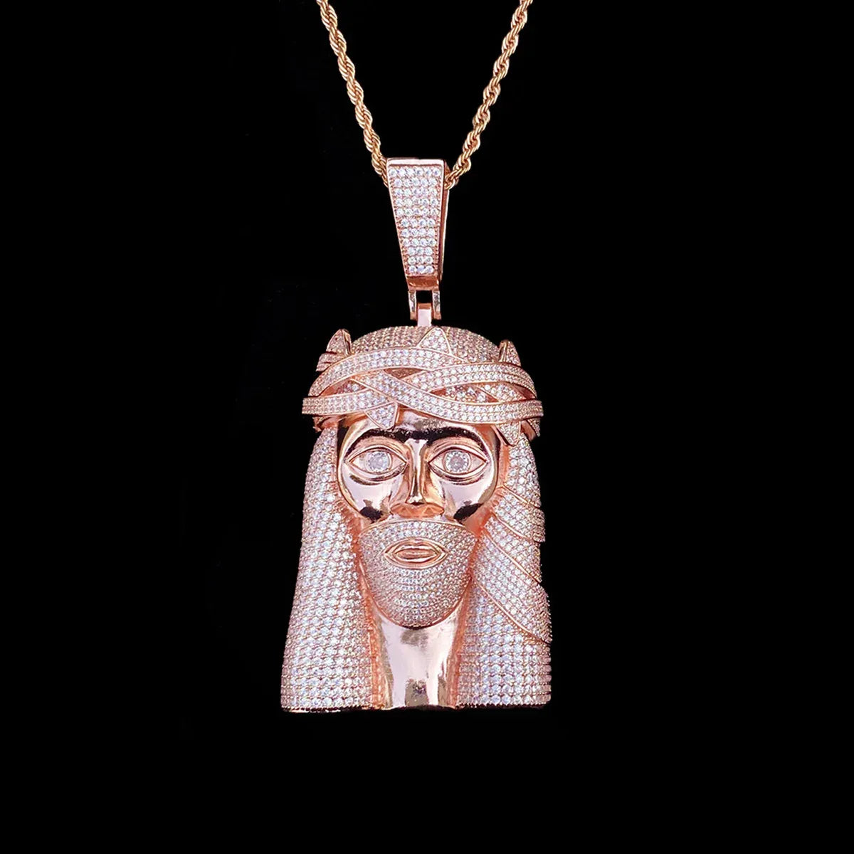 Iced Out "Street Sage" Old Man Pendant | Men's Micro Pave CZ "Godfather" Necklace - CaratixJewelry