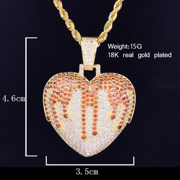 Couples Matching Necklace | Premium Copper CZ Love Jewelry Caratix - CaratixJewelry