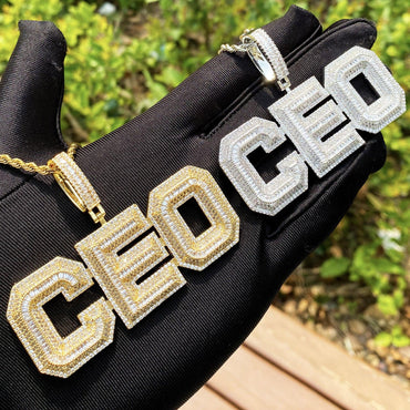 Women's Boss Babe Executive Necklace | Premium Copper CZ Leadership Jewelry - CaratixJewelry