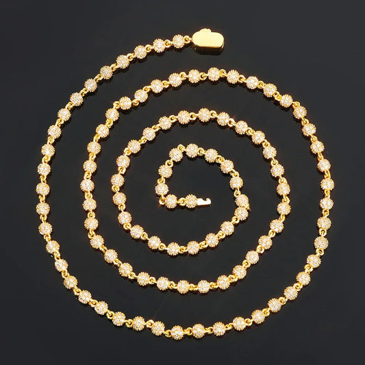 Custom 4mm Iced-Out Ball Choker Necklace | Premium Iced Out Jewelry for Men | Caratix - CaratixJewelry