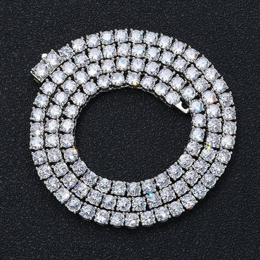Tennis Chain Necklace with Zircon Stones and Spring Clasp for Men | Caratix Jewelry - CaratixJewelry