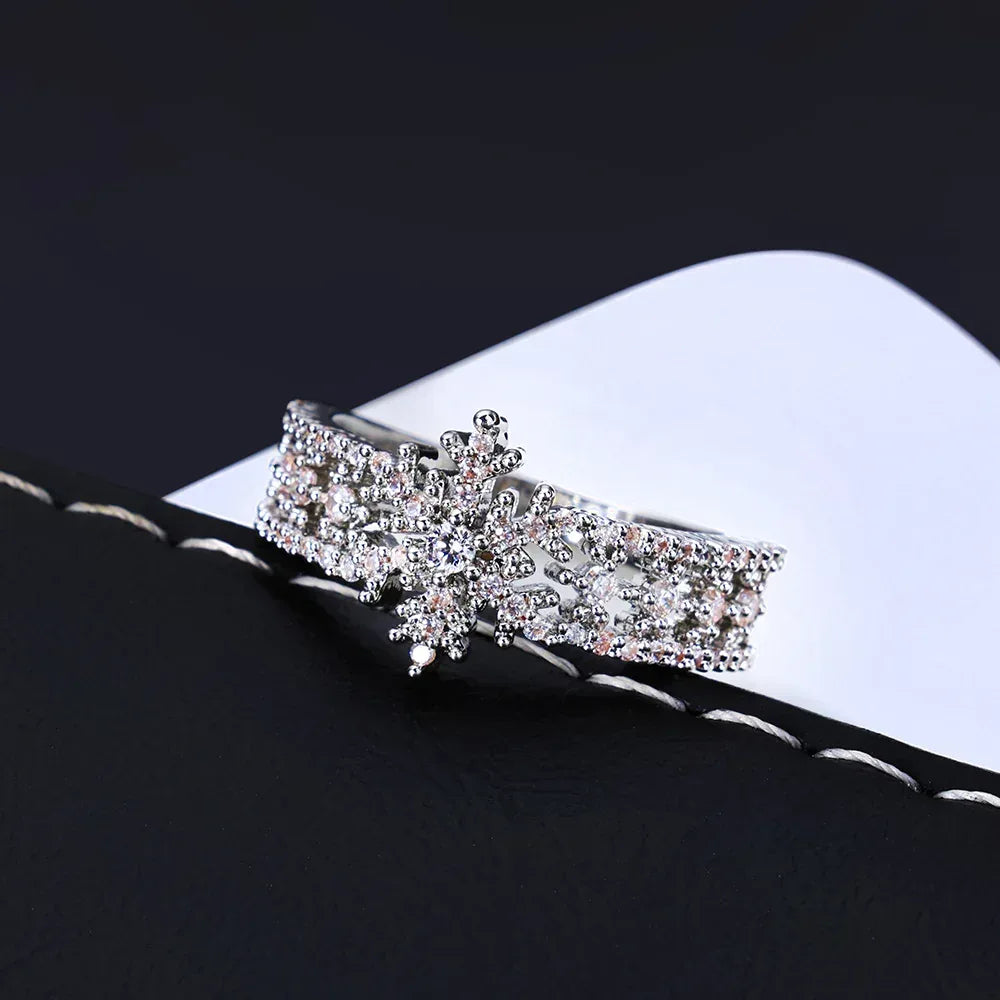 Custom Hollow Snowflake Iced Ring | Designer Iced Out Jewelry for Men | Caratix - CaratixJewelry