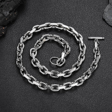 Stainless Steel Cross O Chain Necklace Gold Plated Hip Hop Jewelry for Men | Caratix Jewelry - CaratixJewelry