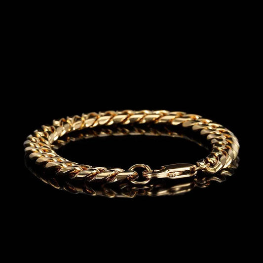 Cuban Link Bracelet with Box Clasp for Men | Caratix Jewelry - CaratixJewelry
